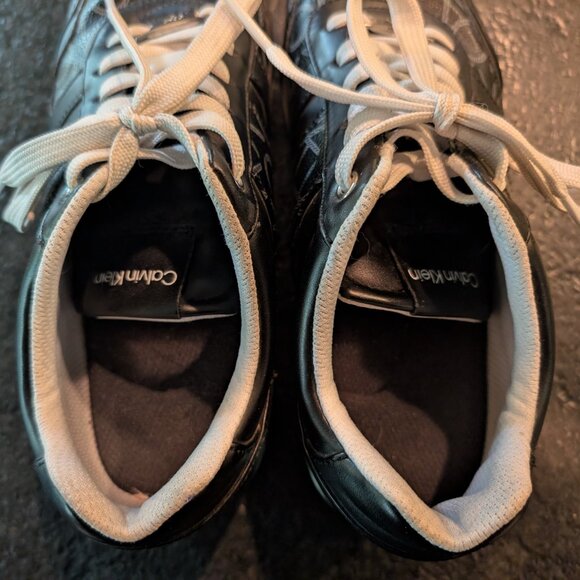 Calvin Klein Clery Espresso Leather Logo Sneakers Size Women's Size 9 - Picture 9 of 9